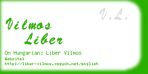 vilmos liber business card